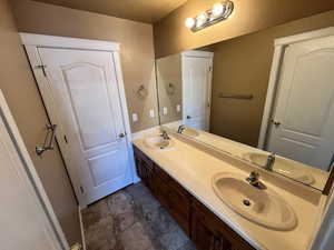 Full bath with double vanity