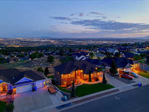 Aerial view of residential area