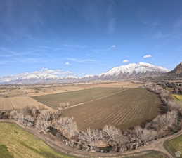 Mountain view with rural landscape