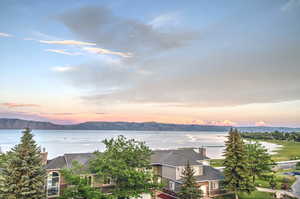 Water view with a mountain backdrop