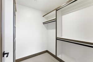 View of walk in closet