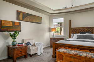 Bedroom featuring carpet flooring