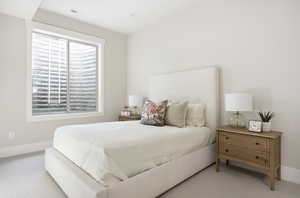Bedroom featuring carpet floors