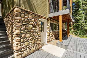 View of wooden terrace