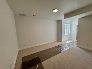 Empty room with baseboards