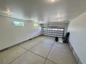 Garage with baseboards