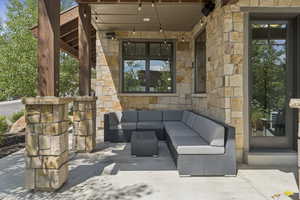 View of patio featuring outdoor lounge area
