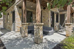View of covered porch