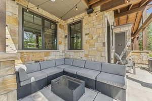 View of patio featuring an outdoor living space