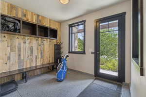 Mudroom with baseboards
