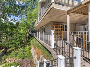 View of home's exterior featuring stucco siding