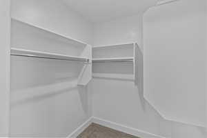View of walk in closet