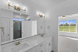 Full bath with double vanity