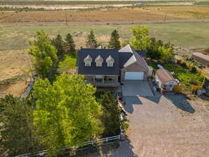 Aerial view of sparsely populated area