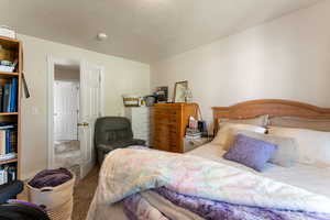 Bedroom with carpet floors