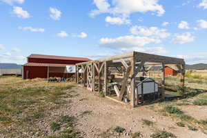 View of poultry coop