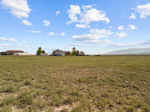 View of yard with a mountain view and a rural view
