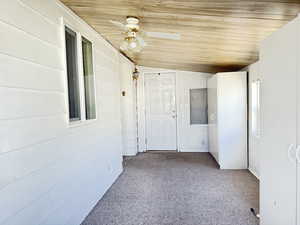 Enclosed porch with extra storage!
