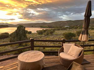 Sunset over the lake