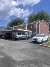 View of covered parking lot