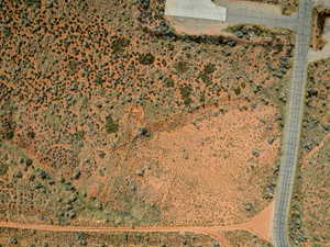 Aerial overview of property's location with a desert landscape and rural landscape