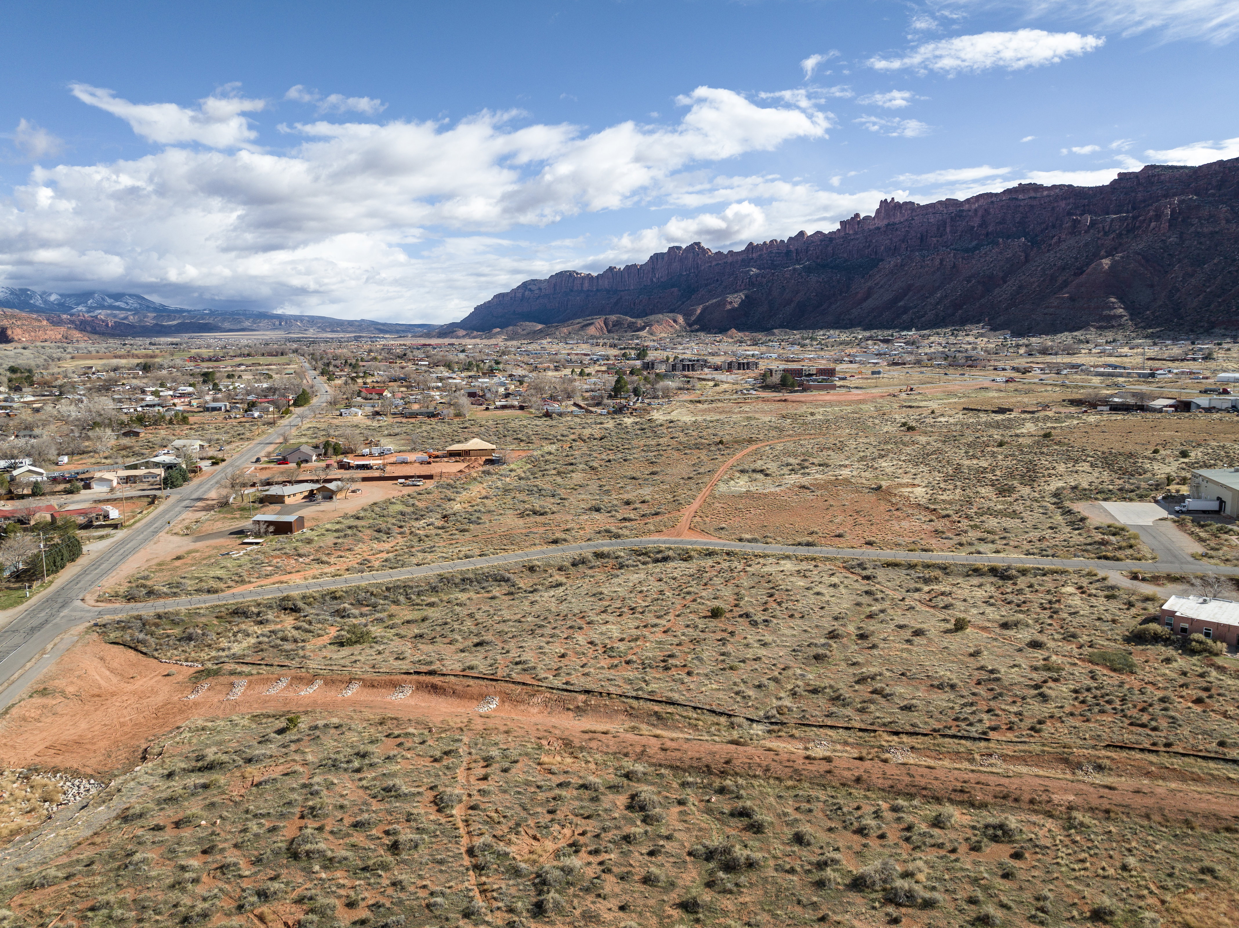 Mountain view with a desert landscape and rural landscape