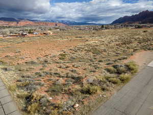 View of mountain background with rural landscape