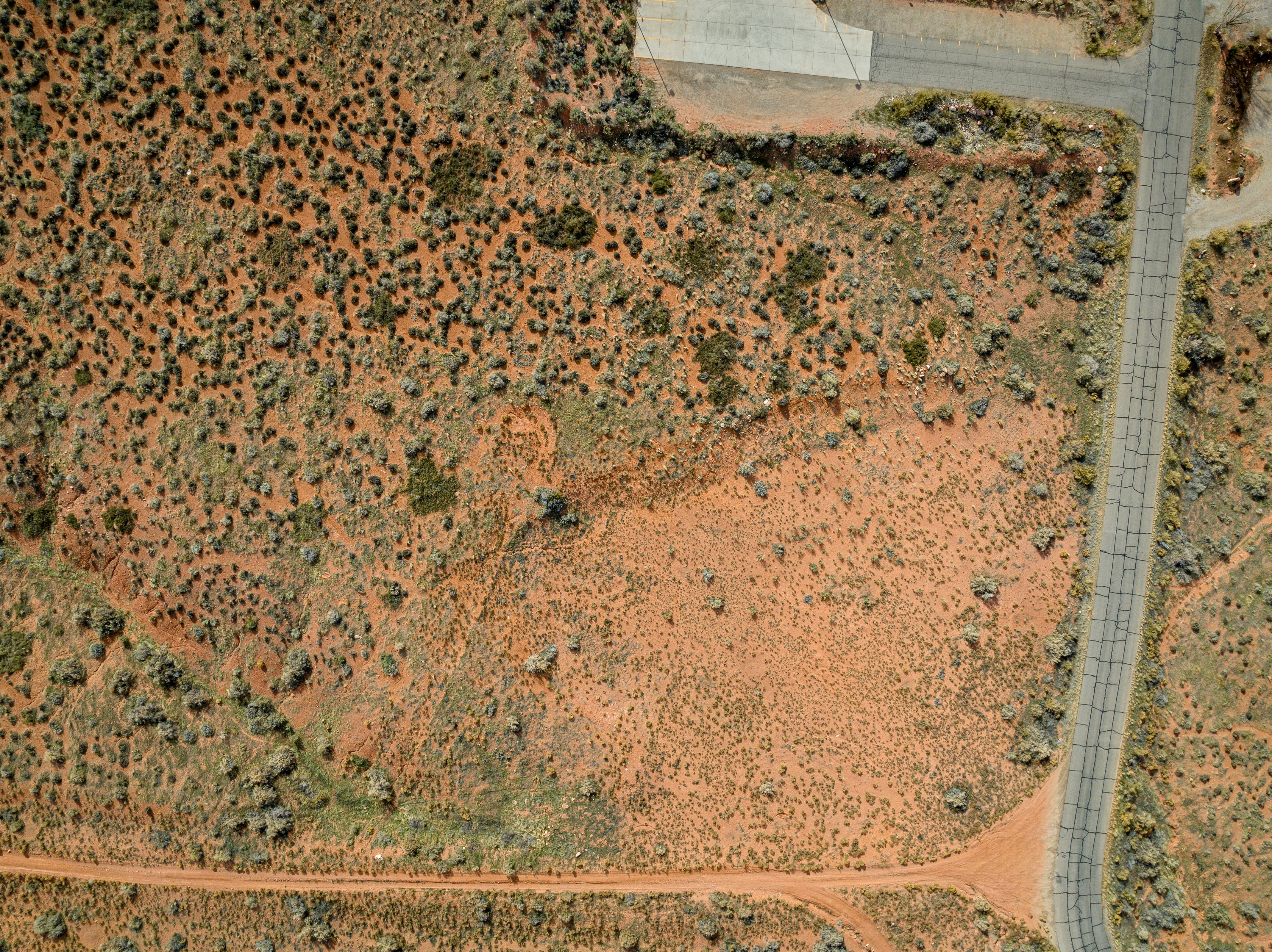 Aerial overview of property's location with a desert landscape and rural landscape