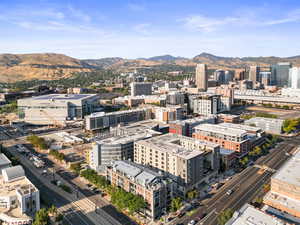 View of city with mountains