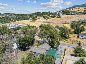 Aerial view of residential area