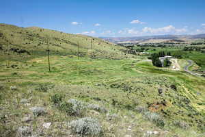 Mountain view with rural landscape