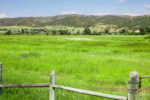 Mountain view with rural landscape