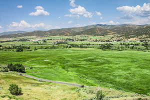 Mountain view with rural landscape