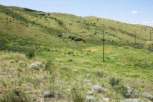 View of mountain background with rural landscape