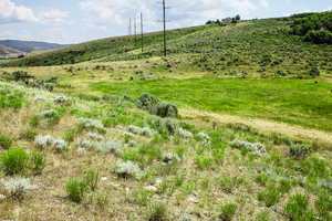 View of mountain background with rural landscape
