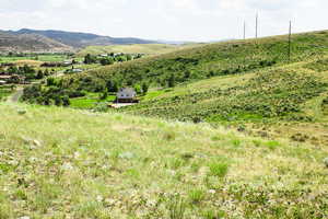 View of mountain background with rural landscape