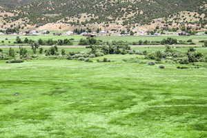 View of mountain background with rural landscape