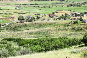 Aerial view of sparsely populated area