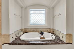 Bathroom featuring a garden tub