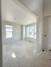 Spare room featuring plenty of natural light