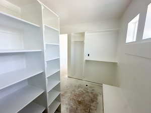 View of walk in closet