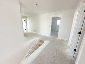 Hall with baseboards