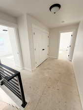 Hallway with baseboards