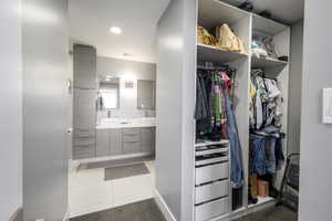 Closet featuring a sink