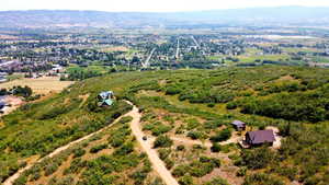 Aerial view of sparsely populated area