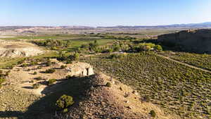 Aerial view of property's location featuring rural landscape