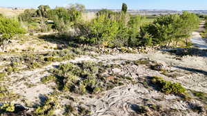 Aerial overview of property's location with rural landscape