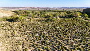 Aerial view of sparsely populated area