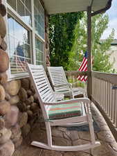 View of wooden porch