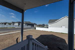 View of yard featuring a residential view